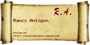 Rancz Antigon névjegykártya